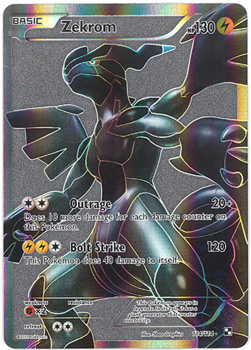 Pokemon Card - Black & White 114/114 - ZEKROM (holo-foil)