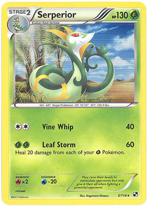 Pokemon Card - Black & White 5/114 - SERPERIOR (holo-foil)