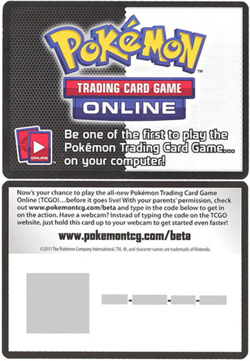 Pokemon Card - Black & White - CODE CARD
