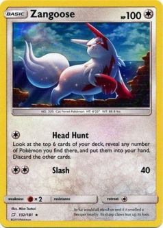 Pokemon Card - Team Up 132/181 - ZANGOOSE (holo-foil)