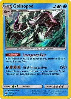 Pokemon Card - Unified Minds 51/236 - GOLISOPOD (holo-foil)