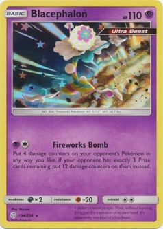 Pokemon Card - Cosmic Eclipse 104/236 - BLACEPHALON (holo-foil)