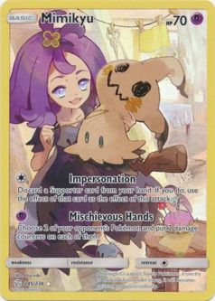 Pokemon Card - Cosmic Eclipse 245/236 - MIMIKYU (secret rare holo-foil)