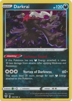 Pokemon Card - Darkness Ablaze 105/189 - DARKRAI (ALTERNATE holo-foil promo)