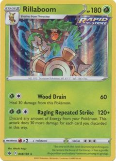 Pokemon Card - Chilling Reign 018/198 - RILLABOOM (holo-foil)