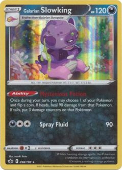 Pokemon Card - Chilling Reign 098/198 - GALARIAN SLOWKING (holo-foil)