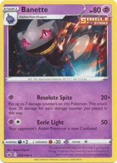 Pokemon Card - Chilling Reign 063/198 - BANETTE (rare)