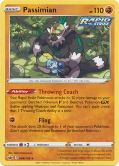 Pokemon Card - Chilling Reign 088/198 - PASSIMIAN (rare)