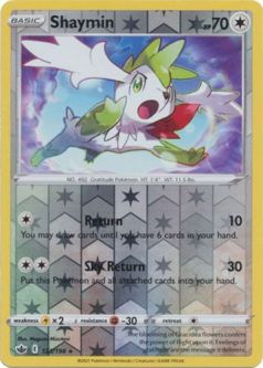Pokemon Card - Chilling Reign 123/198 - SHAYMIN (REVERSE holo-foil)