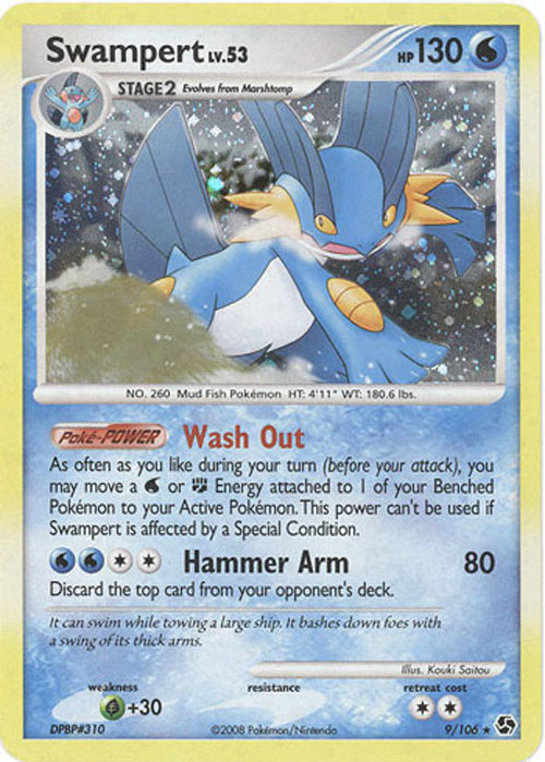 Pokemon Card - Great Encounters 9/106 - SWAMPERT Lv. 53 (holo-foil)