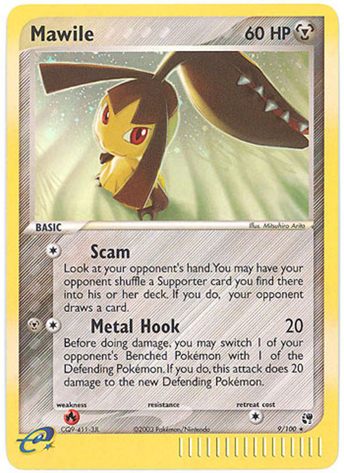 Pokemon Card - Sandstorm 9/100 - MAWILE (holo-foil)