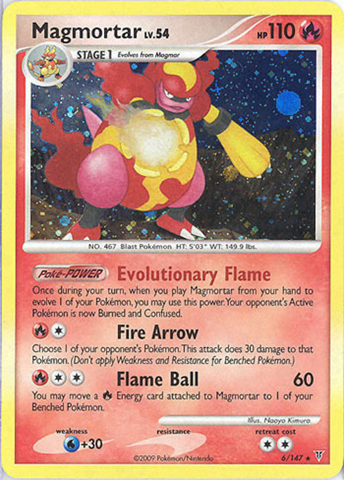 Pokemon Card - Supreme Victors 6/147 - MAGMORTAR Lv.54 (holo-foil)