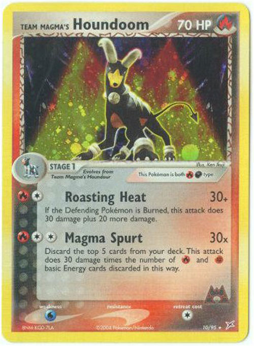 Pokemon Card - Team Magma Team Aqua 10/95 - HOUNDOOM (holo-foil)