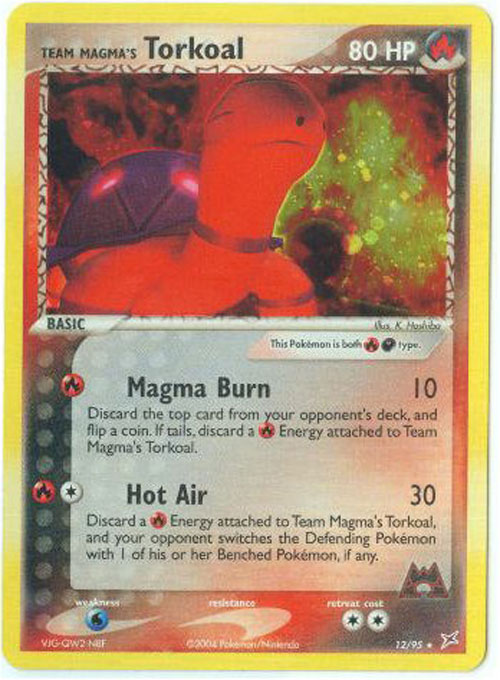 Pokemon Card - Team Magma Team Aqua 12/95 - TORKOAL (holo-foil)