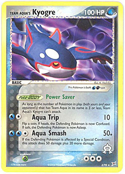 Pokemon Card - Team Magma Team Aqua 3/95 - TEAM AQUA'S KYOGRE (rare)