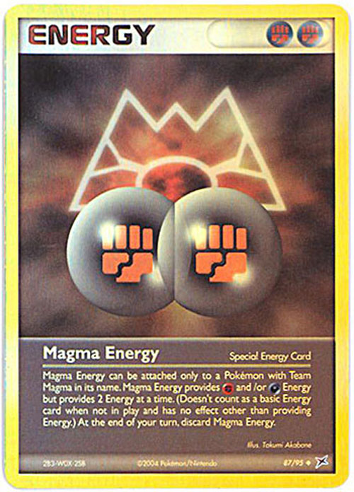 Pokemon Card - Team Magma Team Aqua 87/95 - MAGMA ENERGY (rare)