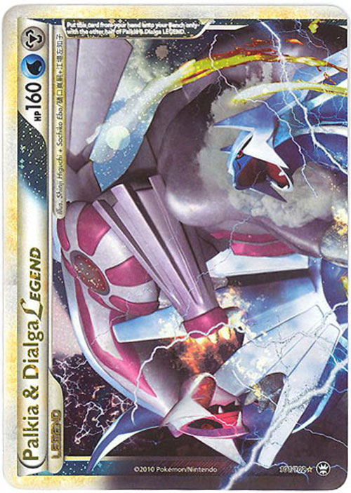 Pokemon Card - Triumphant 101/102 - PALKIA & DIALGA LEGEND (Top) (holo-foil)