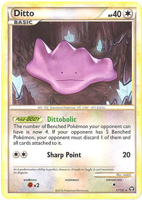 Pokemon Card - Triumphant 17/102 - DITTO (rare)
