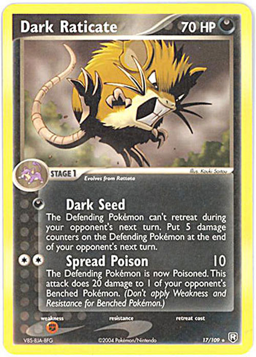 Pokemon Card - Team Rocket Returns 17/109 - DARK RATICATE (Rare)