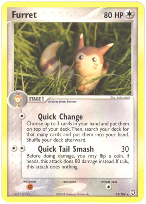 Pokemon Card - Team Rocket Returns 22/109 - FURRET (rare)