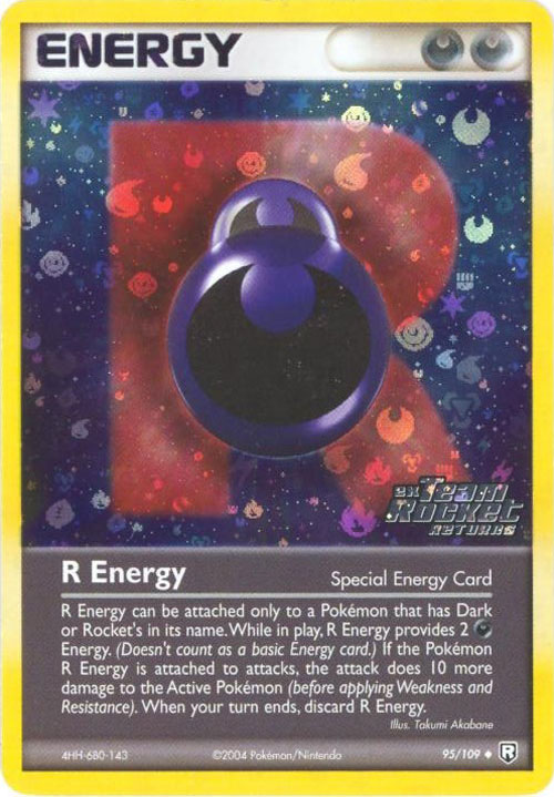 Pokemon Card - Team Rocket Returns 95/109 - R ENERGY (reverse holo)