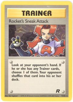 Pokemon Card - Team Rocket 72/82 - ROCKET'S SNEAK ATTACK (rare)