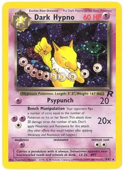 Pokemon Card - Team Rocket 9/82 - DARK HYPNO (holo-foil)