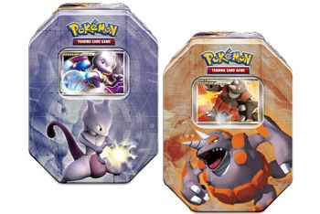 Pokemon Cards - 2008 Collectors Tins - Set of 2 (Mewtwo & Rhyperior)