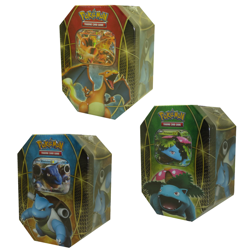 Pokemon XY - 2016 Collectors Tin Set - SET OF 3 (Blastoise, Charizard & Venusaur)