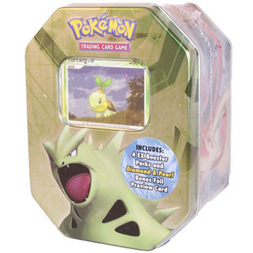 Pokemon EX - 2007 Collectors Tin Set - TYRANITAR w/ Turtwig Foil Card