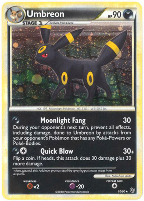 Pokemon Card - Undaunted 10/90 - UMBREON (holo-foil)