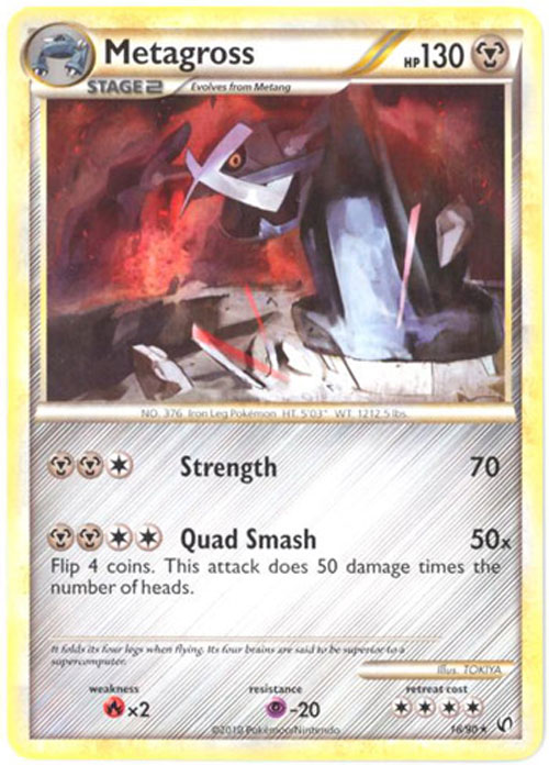 Pokemon Card - Undaunted 18/90 - METAGROSS (rare)