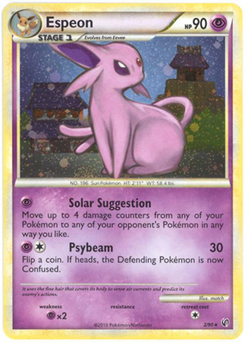 Pokemon Card - Undaunted 2/90 - ESPEON (holo-foil)