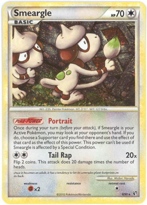 Pokemon Card - Undaunted 8/90 - SMEARGLE (holo-foil)