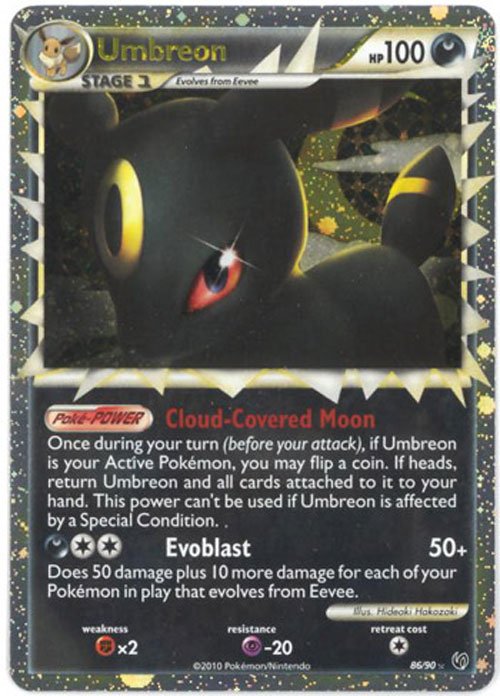 Pokemon Card - Undaunted 86/90 - UMBREON (Prime) (holo-foil)