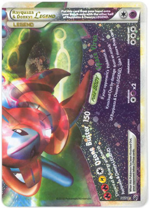 Pokemon Card - Undaunted 90/90 - RAYQUAZA & DEOXYS LEGEND (Bottom) (holo-foil)
