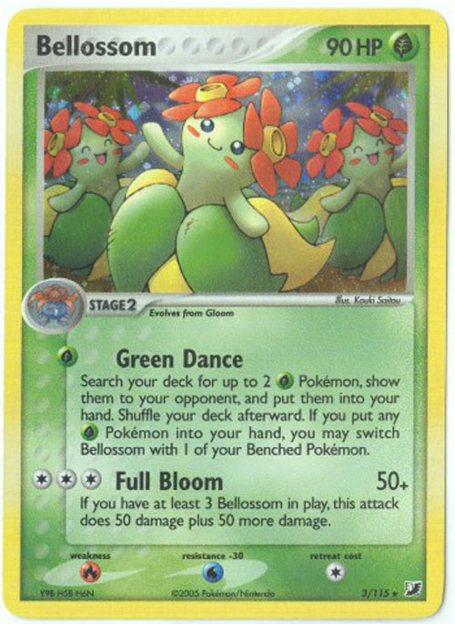 Pokemon Card - Unseen Forces 3/115 - BELLOSSOM (holo-foil)