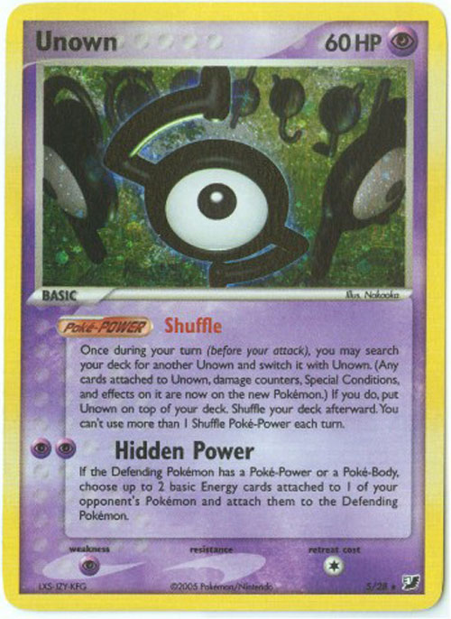 Pokemon Card - Unseen Forces S/28 - UNOWN S (holo-foil)