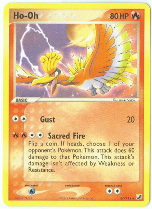 Pokemon Card - Unseen Forces 27/115 - HO-OH (rare)