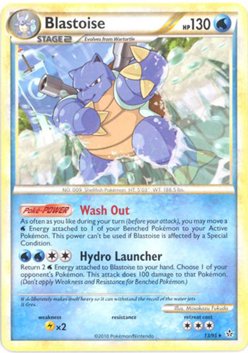 Pokemon Card - Unleashed 13/95 - BLASTOISE (rare)