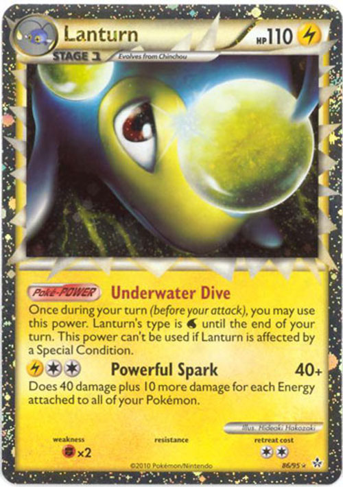 Pokemon Card - Unleashed 86/95 - LANTURN (Prime) (holo-foil)