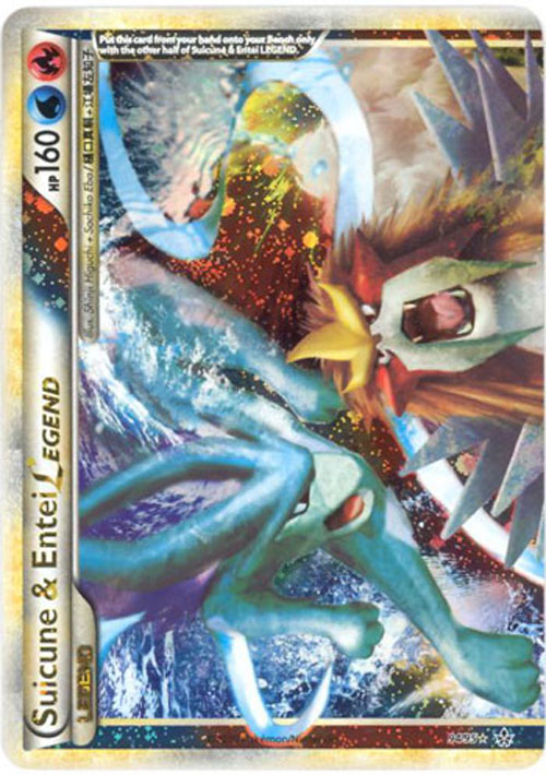 Pokemon Card - Unleashed 94/95 - SUICUNE & ENTEI LEGEND (Top) (holo-foil)