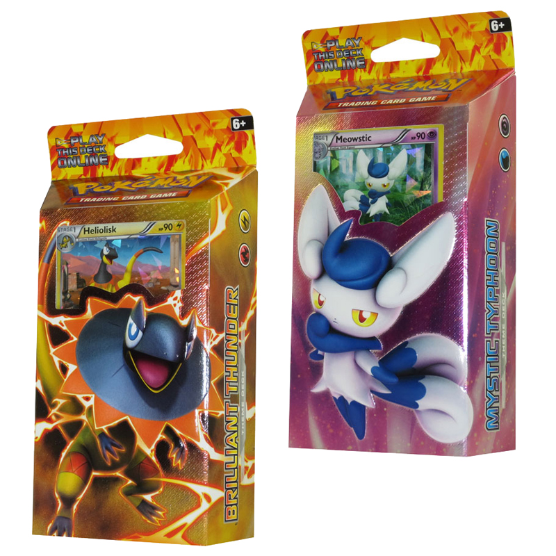 Pokemon Cards - XY Flashfire - Theme Decks - Set of 2 Decks (Brilliant Thunder & Mystic Typhoon)