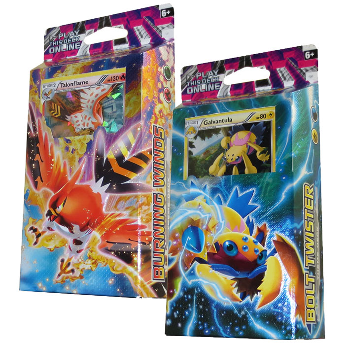 Pokemon Cards - XY Phantom Forces - Theme Decks - SET OF 2 (Bolt Twister & Burning Wings)