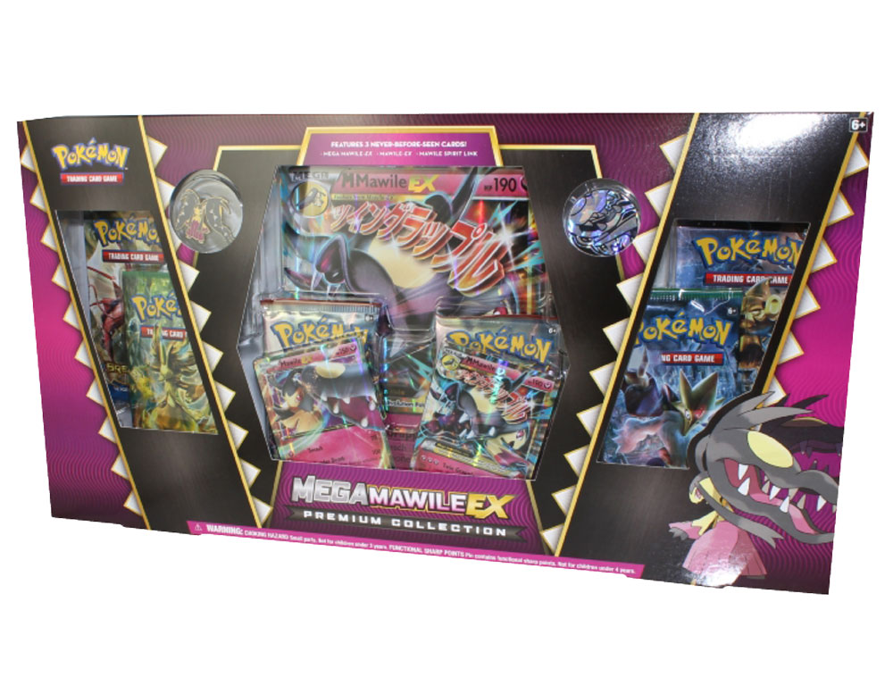 Pokemon Cards - MEGA MAWILE EX BOX (6 Boosters, Jumbo Foil, Special Foils, Pin & More)