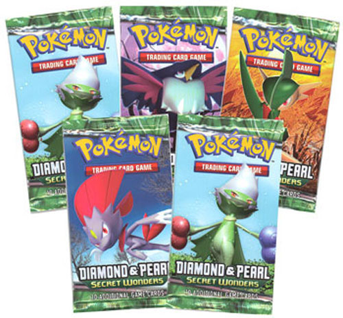 Pokemon Cards - DP SECRET WONDERS - Booster Packs (5 pack lot)