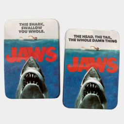Boston America - Jaws Candy Tins - SET OF 2 STYLES (Sour Cherry Shark Teeth Candies)