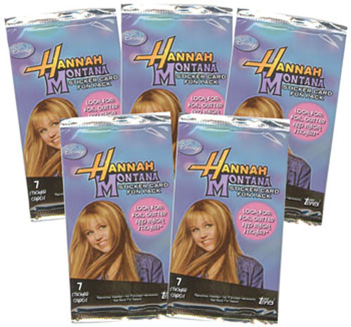 HANNAH MONTANA - Sticker Card Fun Packs (5 Pack Lot)