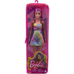 Mattel - Barbie FASHIONISTAS DOLL #190 (Blonde/Purple Hair, Romper Dress) HBV22