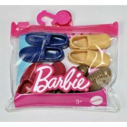 Mattel - Barbie & Ken Doll Accessories SHOE PACK (4 Pairs of Shoes) GWF12
